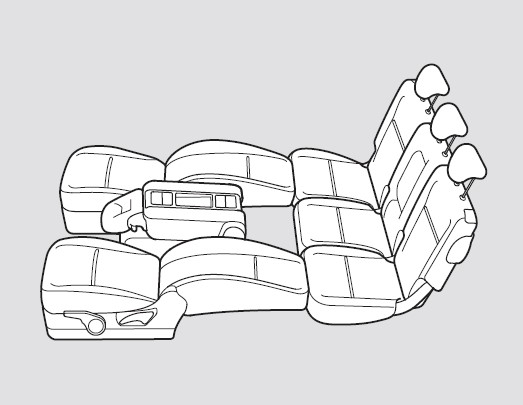 Honda FR-V - seats arrangement